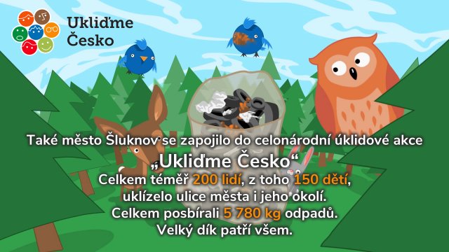 Také město Šluknov se zapojilo do celonárodní úklidové akce „Ukliďme Česko“.